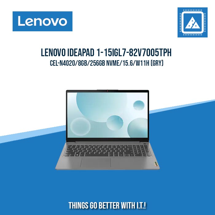 LENOVO IDEAPAD 1-15IGL7-82V7005TPH CEL-N4020/8GB/256GB NVME | BEST FOR STUDENTS LAPTOP LENOVO IDEAPAD 1-15IGL7-82V7005TPH CEL-N4020/8GB/256GB NVME | BEST FOR STUDENTS LAPTOP